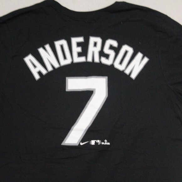 The Nike Tee Black Men Tee Shirt Chicago White Sox Anderson 7 Size XL - Picture 3 of 10